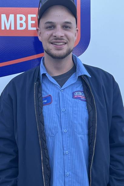 a man wearing a blue shirt