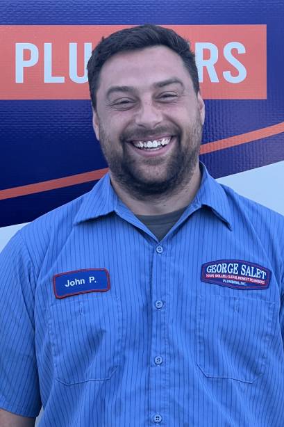 a man wearing a blue shirt