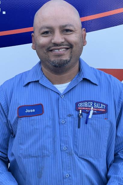 a man wearing a blue shirt