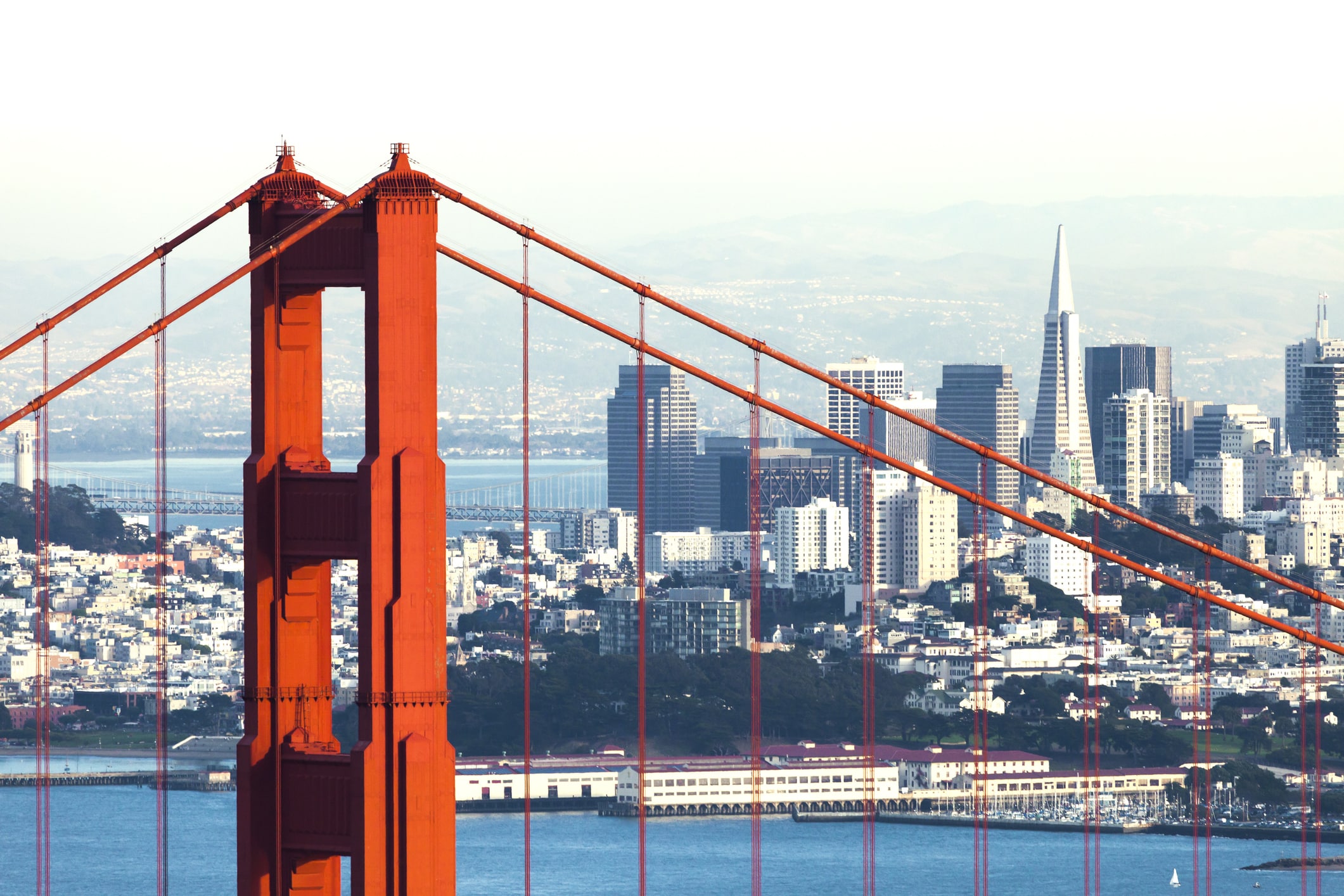 San Francisco with the Golden Gate bridge